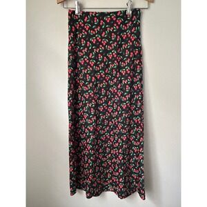 Y2K Forever 21 Cherry Print Maxi Skirt  Size S  Feminine  Girlhoodcore  Spring